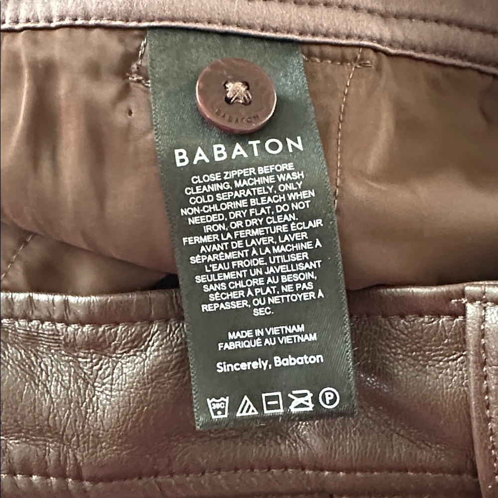 BABATON Program Vegan Leather Pant Size 2 - Picture 8 of 11